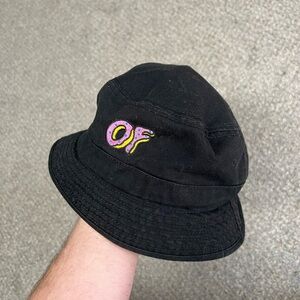 Odd Future bucket hat black with pink donut logo